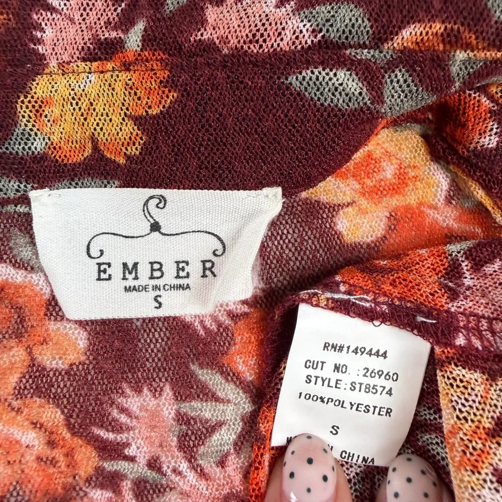 Ember floral mesh